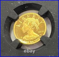 2018 W 1/10 oz Gold American Liberty proof PF 69 UCAM John Mercanti signd