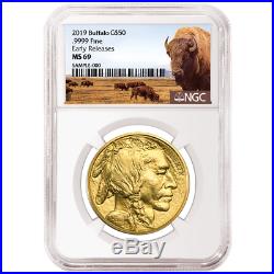 2019 $50 American Gold Buffalo NGC MS69 Buffalo ER Label