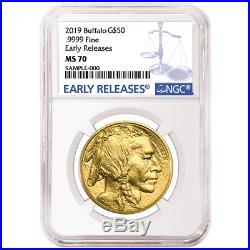 2019 $50 American Gold Buffalo NGC MS70 Blue ER Label
