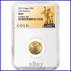 2019 $5 American Gold Eagle 1/10 oz. NGC MS69 ALS ER Label