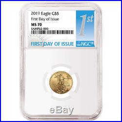 2019 $5 American Gold Eagle 1/10 oz. NGC MS70 FDI First Label