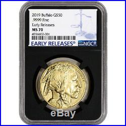 2019 American Gold Buffalo 1 oz $50 NGC MS70 Early Releases Black Core