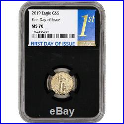 2019 American Gold Eagle 1/10 oz $5 NGC MS70 First Day of Issue 1st Black