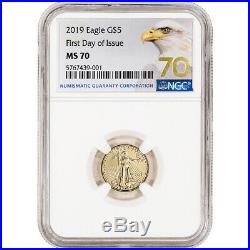 2019 American Gold Eagle 1/10 oz $5 NGC MS70 First Day of Issue Grade 70