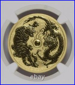 2019 Australia Dragon & Tiger 1 Oz. 9999 Gold Coin NGC? MS70 Pop Only 23