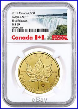 2019 Canada 1 oz Gold Maple Leaf $50 Coin NGC MS69 FR Exclusive Label SKU55918