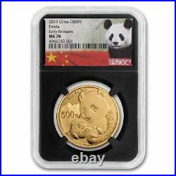 2019 China 30 Gram Gold Panda MS-70 NGC (ER) SKU#262030