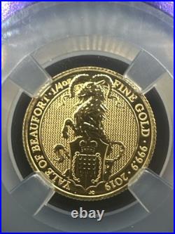 2019 GOLD G. Britain 25 POUND 1/4 oz YALE OF BEAUFORT QUEEN'S BEAST COIN EARLY R 2019 GOLD G. Britain 25 POUND 1/4 oz YALE OF BEAUFORT QUEEN'S BEAST COIN EARLY R