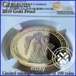 2019 Germania Ngc Proof 70 Ultra Cameo 1 Oz Pure 999.9 Gold Coin