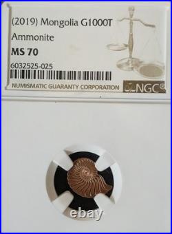 2019 Mongolia AMMONITE 1000 Togrog 0.5g 750 Rose Gold? LIMITED MINTAGE