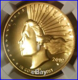 2019-W 1 oz Gold American Liberty $100 Coin NGC MINT ERROR SP 69 ER High Relief