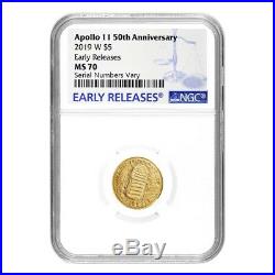 2019 W Apollo 11 50th Anniversary $5 Gold Comm. NGC MS 70 ER