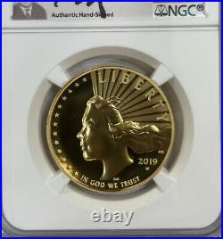2019-W First Day of Issue Chicago ANA LIBERTY HIGH RELIEF ENHANCED GOLD NGC SP70