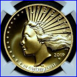 2019-w $100 Gold Liberty Coin Ngc Sp-70 Proof High Relief Bressett Trusted