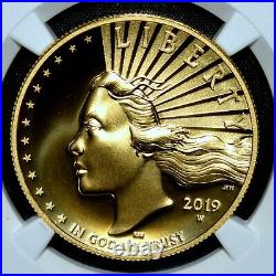 2019-w $100 Gold Liberty Coin Ngc Sp-70 Proof High Relief Castle Trusted