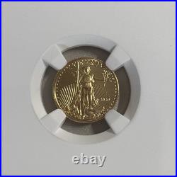 2020 1/10oz $5 Gold Eagle NGC MS69 Brown Label