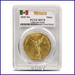 2020 1 oz Mexican Gold Libertad MS70 (PCGS or NGC, Varied Label)