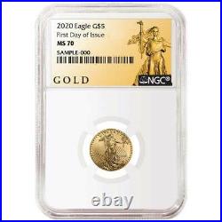 2020 $5 American Gold Eagle 1/10 oz. NGC MS70 FDI ALS Label