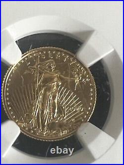 2020 $5 American Gold Eagle 1/10 oz NGC MS70 Trump 45th President Label