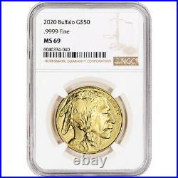 2020 American Gold Buffalo 1 oz $50 NGC MS69