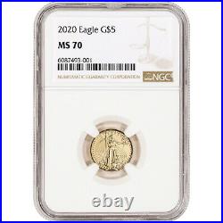 2020 American Gold Eagle 1/10 oz $5 NGC MS70