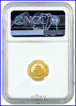2020 China 3 g Gold Panda ¥50 Coin NGC MS70 FR Panda Label PRESALE SKU59884