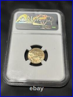 2020 Gold Eagle 5$ Ms70 Don Everhart Authentic Hand Signed NGG 1/10 Oz Gold