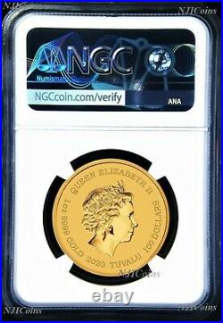 2020 James Bond 007 $100 1oz. 9999 GOLD BULLION COIN NGC MS70 Brown Label