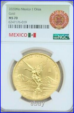 2020 Mexico 1 Onza Gold Libertad Ngc Ms 70 Perfection Low Mintage Key Date