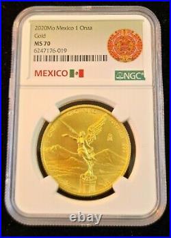 2020 Mexico 1 Onza Gold Libertad Ngc Ms 70 Perfection Low Mintage Key Date