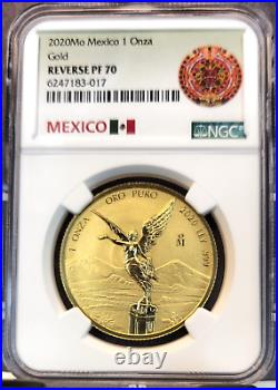 2020 Mexico Libertad Gold 1 Onza Ngc Reverse Pf 70 Rare Key Date Only 250 Minted