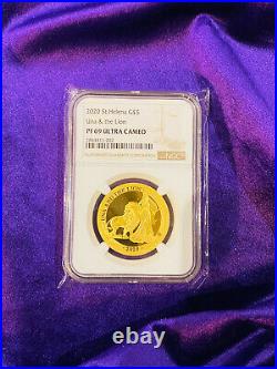 2020 St Helena Una and the Lion 1 Oz Gold Proof NGC PF69 UC 72/200 Only