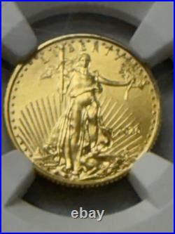 2020 US Mint 5 Dollar Gold Eagle 1/10 oz American Gold Coin NGC MS69 Graded