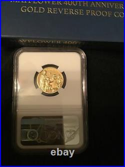 2020 W $10 Gold Mayflower Reverse Proof Coin NGC PF First Release MS 70
