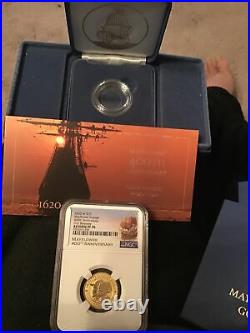 2020 W $10 Gold Mayflower Reverse Proof Coin NGC PF First Release MS 70