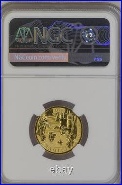 2020 W $10 Mayflower Voyage 400th Anniv. 24K GOLD Reverse Proof NGC PF 70