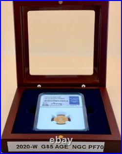 2020-W $5 American Gold Eagle NGC PF 70 SIGNED BY ED MOY 2020-W $5 American Gold Eagle NGC PF 70 SIGNED BY ED MOY