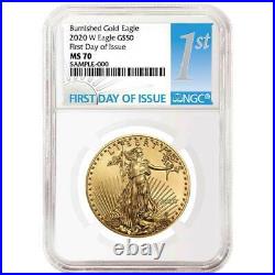 2020-W Burnished $50 American Gold Eagle 1 oz. NGC MS70 FDI First Label