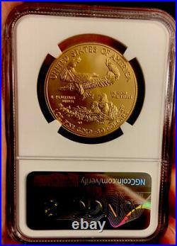 2020 W G$50 American Gold Eagle NGC MS70 Burnished Unc First Releases 20EH 1 oz