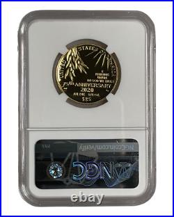 2020 W NGC PF 70 UltraCam End of WWII 75th Anniversary $25 24kt GOLD COIN