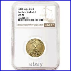 2021 $10 Type 1 American Gold Eagle 1/4 oz. NGC MS70 Brown Label