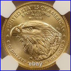 2021 $10 Type 2 Gold American Eagle NGC MS70 1/4oz