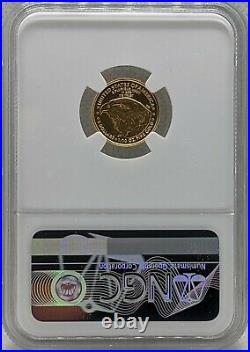 2021 1/10 oz Type 2 $5 Gold American Eagle NGC MS 70 First Day of Issue FDOI T-2