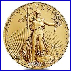 2021 1/4 oz Gold American Eagle Type 2 NGC MS 70 Early Releases