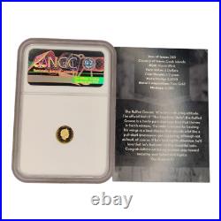 2021 $5 Cook Islands NGC PF70 Proof Cameo 1/2g. 999 Gold Pennsylvania Grouse 5B