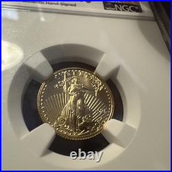 2021 $5 Gold Eagle T-2 First Releases NGC MS70 (Jennie Norris Hand Signed)