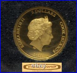 2021 Cook Island 0.5g Gold $5 U. S. Montana Mouming, NGC PF70 ULTRA CAMEO #B52312