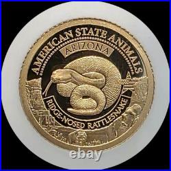 2021 Cook Island Gold Arizona Ridge-nosed Rattlesnake PF70 ULTRA CAMEO