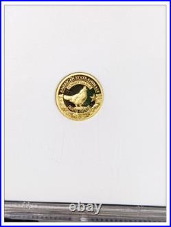 2021 Cook Islands PF 70 Pennsylvania Ruffed Grouse $5 Gold Coin 0.5gr