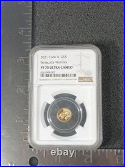 2021 Cook Islands Terracotta Warriors $5 Gold Coin NGC PF70 Ultra Cameo